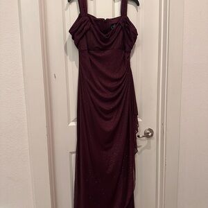Alex Evenings Strapless Burgundy Dress